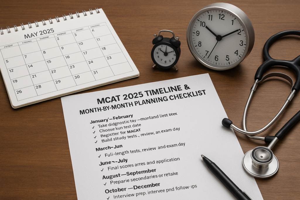 MCAT 2025 Timeline & Month-by-Month Planning Checklist
