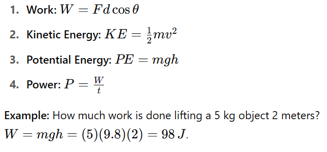 Work, Energy, and Power